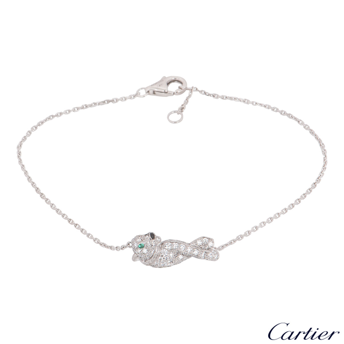 cartier panthere white gold bracelet